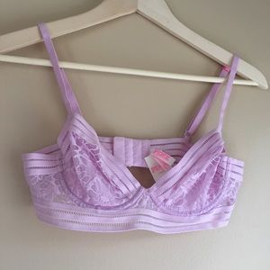 Victoria’s Secret PINK tropical lace unlined demi